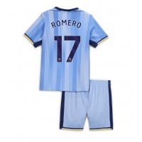 Tottenham Hotspur Cristian Romero #17 Fußballbekleidung Auswärtstrikot Kinder 2024-25 Kurzarm (+ kurze hosen)